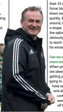  ??  ?? Below All smiles, but O’neill says positivity won’t distract the team from their goal