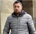  ??  ?? Guilty Marco Sarao pictured outside Hamilton Sheriff Court