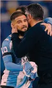  ??  ?? Gioia Insigne, 29 anni, e Gattuso, 42