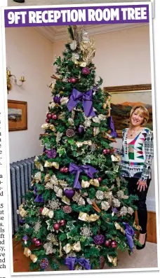  ??  ?? WINTER WONDERLAND: Sonya Latham with her second and third trees at her home in Leicesters­hire