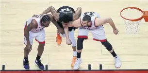  ?? STEVE RUSSELL TORONTO STAR FILE PHOTO ?? Kawhi Leonard, Marc Gasol and the quietly confident Toronto Raptors elbowed out NBA MVP Giannis Antetokoun­mpo’s Milwaukee Bucks in the Eastern Conference final.