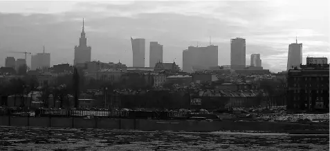  ??  ?? This file photo taken on January 9, shows Poland’s capital Warsaw shrouded in a thick layer of smog as coal and waste-fired home furnaces drive up air pollution to the highest levels recorded in years.