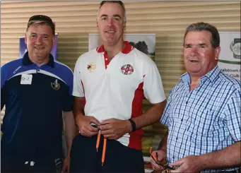  ??  ?? Neil Cooney, Paul Mc Donnell and Paddy Sullivan at the Naomh Martin GAA club community day