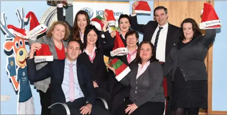  ??  ?? Killarney Credit Union staff members Mark Murphy CEO, Elaine O’Shea, Margaret Moynihan, Elma Culloty (back from left) Helen Courtney Power, Emma Looney, Emer Guihan, Stephen Darmody and Noreen O’Sullivan wish all their customers a very Happy Christmas and New Year.Photo by Michelle Cooper Galvin