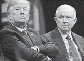  ?? EVAN VUCCI AP ?? Attorney General Jeff Sessions submitted his resignatio­n to Trump Wednesday under pressure from the president.