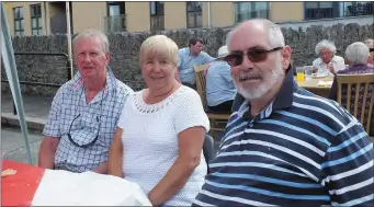  ??  ?? At the annual Social Services Bar-B-Que last Sunday were Billy and Renee Barrett and Fr Jimmy Stubbs on holidays in his home town from St Albans in the UK.