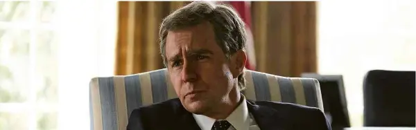  ?? Divulgação ?? Sam Rockwell como George W. Bush em ‘Vice’, filme que lidera indicações ao Globo de Ouro