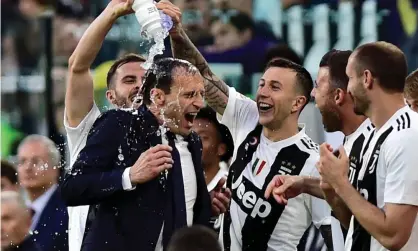  ??  ?? Massimilia­no Allegri won five straight domestic titles with Juve but could not land the Champions League. Photograph: Massimo Pinca/ Reuters