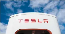  ?? AFP-Yonhap ?? Tesla Supercharg­er electrical vehicle charging station in Falls Church in Virginia, Feb. 13, 2023