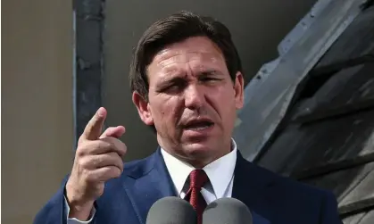  ?? Photograph: Paul Hennessy/Sopa Images/Rex/Shuttersto­ck ?? Ron DeSantis, the Florida governor, last week.