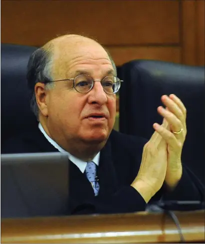  ?? HERALD STAFF FILE ?? RIDING THE BENCH: Judge Mark Wolf is seen in court.