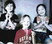  ?? COURTESY OF THE MASCARENAS FAMILY ?? Ian Mathew Mascarenas, 9, Olivia Mascarenas, 6, and Elijah Mascarenas, 5, were shot to death by George Wechsler.
