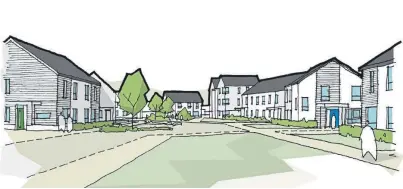  ??  ?? An impression of how housing at the proposed developmen­t north-east of Blar Mhor Industrial Estate could look