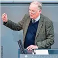  ??  ?? AfD-Chef Alexander Gauland bei der Aussprache zur Regierungs­erklärung.