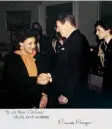  ??  ?? Greeting President Reagan, 1981