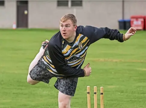  ?? ?? CAPTAIN’S ROLE: Jack Mitchell chipped in with three wickets in Huntly’s win. Picture by Kath Flannery.