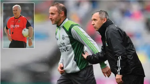  ??  ?? Top team: New Kerry manager Peter Keane (right) will have Tommy Griffin (centre) and Donie Buckley (inset) on his team as he bids to revitalise Kingdom