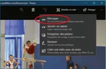  ??  ?? Utilisez la fonction Découper pour supprimer une partie de la vidéo.