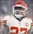  ?? Eric C. Smith / Associated Press ?? Kansas City Chiefs running back Kareem Hunt was placed on the NFL’S Commission­er Exempt List.