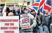  ?? ?? Borderline issue: Northern Irish loyalists rally against the protocol in Belfast