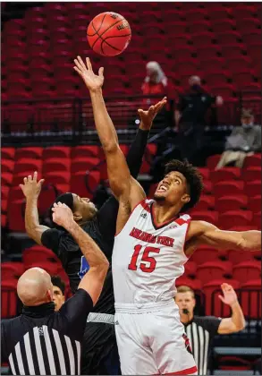  ?? (Photo courtesy of Arkansas State University) ?? Arkansas State freshman Norchad Omier is the first player from Nicaragua to compete in Division I college basketball. He is averaging 12.4 points per game and leads the Sun Belt Conference with 11.5 rebounds per game.