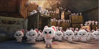  ??  ?? Jackie Chan voices Mr. Feng — one of these identical- looking mice — in the animated The Nut Job 2: Nutty by Nature.