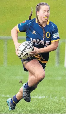  ?? PHOTO: GETTY IMAGES ?? On the run . . . Teilah Ferguson, of Otago Spirit, makes a break during her team’s round one Farah Palmer Cup match against Wellington at Jerry Collins Stadium in Wellington last Sunday.