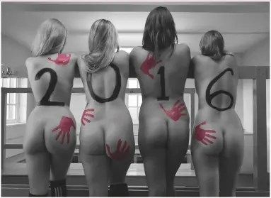  ??  ?? University of Liverpool Women’s Rugby League Naked Calendar 2016