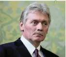  ?? Picture: SPUTNIK VIA REUTERS ?? ISSUING A WARNING: Kremlin spokespers­on Dmitry Peskov