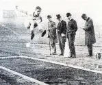  ??  ?? High flyer: Eddie Fisher in the long jump