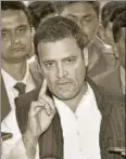  ??  ?? Congress president Rahul Gandhi at Parliament House, New Delhi