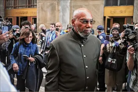  ?? Todd Heisler / The New York Times ?? Muhammad Aziz, who was wrongfully convicted in the 1965 assassinat­ion of Malcolm X, is seen in New York on Nov. 18, 2021. Police misconduct settlement­s in New York City last year were driven to their highest level since 2018.