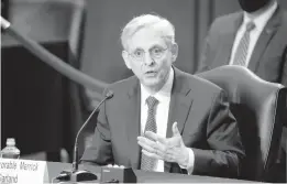  ?? J. SCOTT APPLEWHITE/AP ?? Judge Merrick Garland, President Joe Biden’s pick to be attorney general, holds one of the 10 seats on federal courts of appeal where nearly all appeals, besides the few dozen decided by the U.S. Supreme Court each year, come to an end.