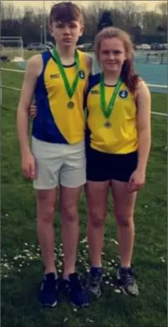  ??  ?? Ben and Chloe O’Toole from Taghmon were successful at the Ferrybank open sports in Waterford.