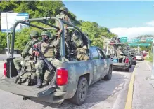  ?? ARCHIVO ABRAHAM MARTÍNEZ /EL SOL DE ACAPULCO ?? Militares en Acapulco