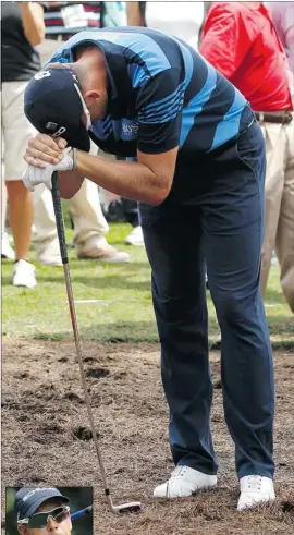  ?? Photos, Mike Segar, Reuters ?? Swede Henrik Stenson tied the highest score on No. 18 in Masters history by whacking his way to a quadruple bogey.