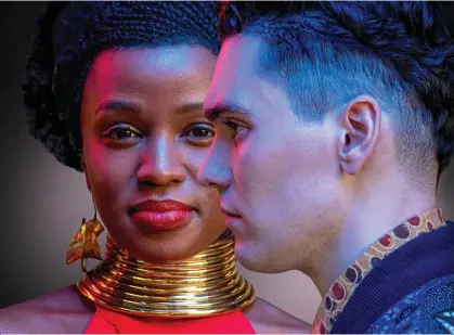  ??  ?? WHERE’S THE SUBTLETY? Masali Baduza and Jack Rowan in the new BBC series Noughts + Crosses