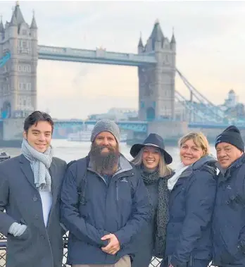  ??  ?? The Ollie family team on holiday — Aston, Hayden, Shauna, Tania and Andrew.