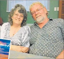  ??  ?? Colin Stitt, with wife Maureen, is selling calendars to help fund his non-subsidised cancer treatment and will be at Countdown supermarke­t today.