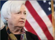  ?? (AP/Cliff Owen) ?? By Treasury Secretary Janet Yellen’s reasoning, the larger public debt load doesn’t presently represent much of an interest burden.