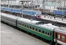  ?? AP 2011 ANNA OGORODNIK / ?? An armored train bearing then-North Korean leader KimJong Il sits in Ulan-Ude, Russia.