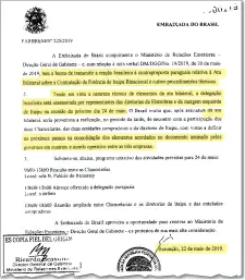  ??  ?? Brasil comunica que “dada la naturaleza técnica de los elementos del acta bilateral”, la delegación brasileña iba a ser asesorada por representa­ntes de los directores de Eletrobras y de la margen brasileña de Itaipú el 24 de mayo.