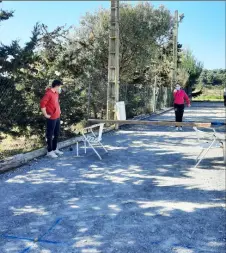  ??  ?? Atelier pour travailler les «portées» (boule levée et vissée)