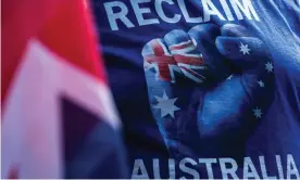  ?? Photograph: Anadolu Agency/Getty ?? Dozens of neo-Nazi organisati­ons and so-called patriot groups remain active in Australia despite growing warnings by intelligen­ce agencies.