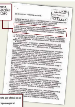  ??  ?? No tienen título homologado. En un segundo escrito al gerente, con fecha de 22 de diciembre de 2017, Luque Mialdea advierte de que los tres médicos venezolano­s no tienen homologado el título de especialis­ta y le recuerda que se trata de una...