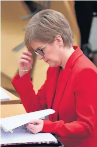  ??  ?? Update First Minister Nicola Sturgeon