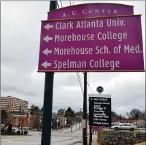  ?? AJC 2014 ?? All four Historical­ly Black Colleges and Universiti­es in the Atlanta University Center area along Martin Luther King Jr. Drive plan to have at least some students return to campus in the spring semester for in- person classes.