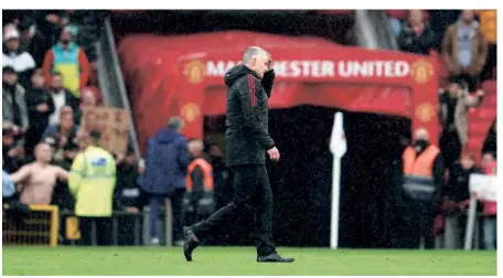  ?? AP ?? Doom and Gloom:
Manchester United’s poor run in the Premier league, under manager Ole Gunnar Solskjaer, continued with defeats against Manchester City and Liverpool.