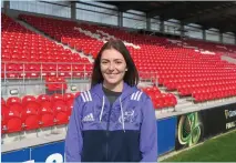  ??  ?? Munster’s new ‘Spirit Officer’ Emily O’Leary