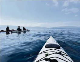  ?? Courtesy of Alyce Fernebok/TNS ?? Marine veteran Alyce Fernebok captured this view while on a fundraisin­g kayak trip to Catalina island to raise money for Veterans Village of San Diego.